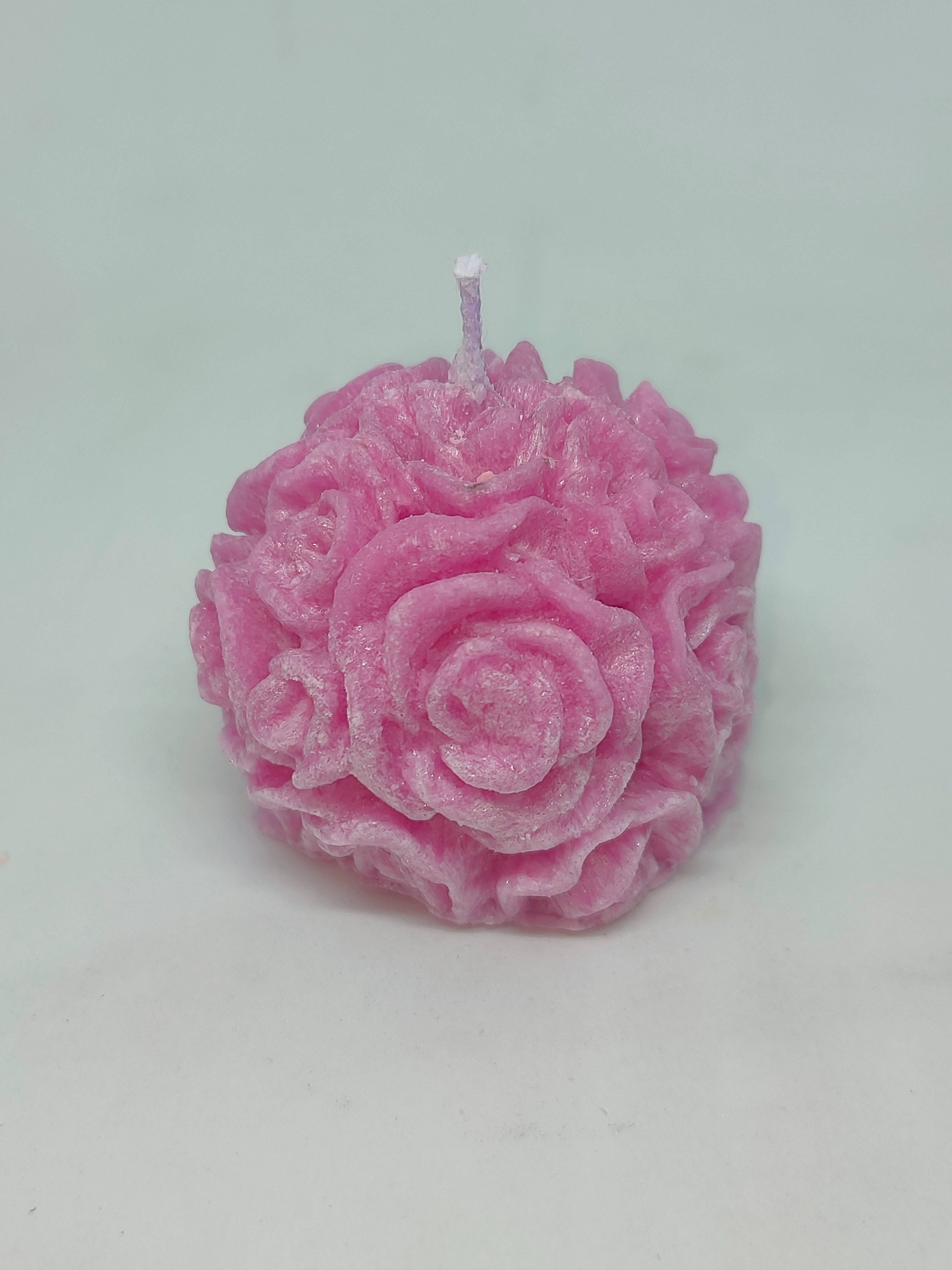 Svíčka - Koule růží- 4,5cm - růžová