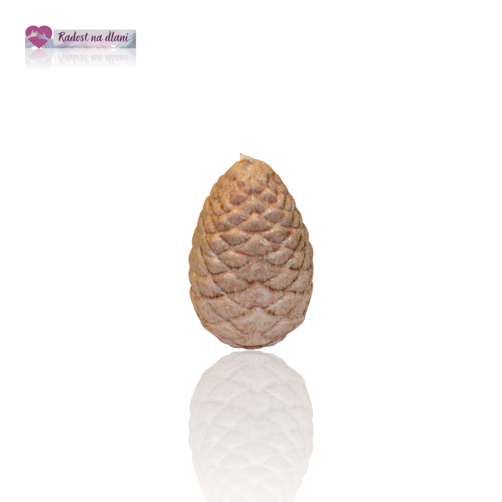 Svíčka - Šiška - 9cm - Hnědá