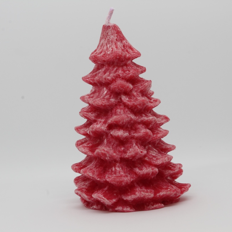 Svíčka - Stromek - 7,2cm - červený