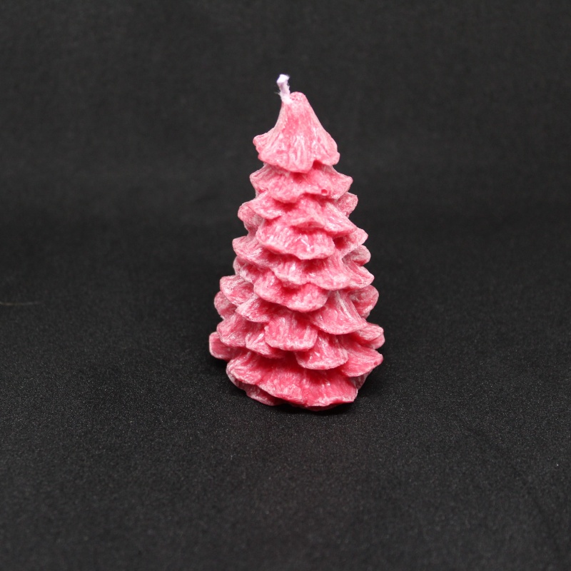 Svíčka - Stromek - 7,2cm - červený